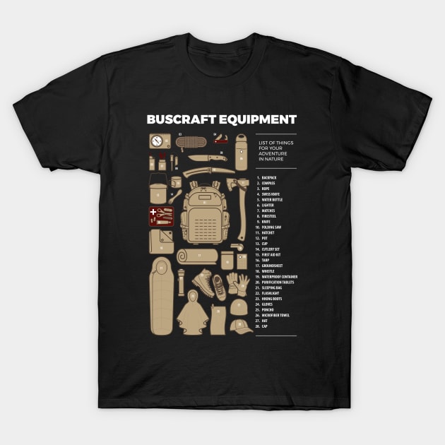 Buscraft Equipment T-Shirt by Arturo Vivó